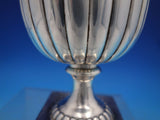 English Sterling Silver Water Goblet Square Base GW Worn Marks London (#6670)