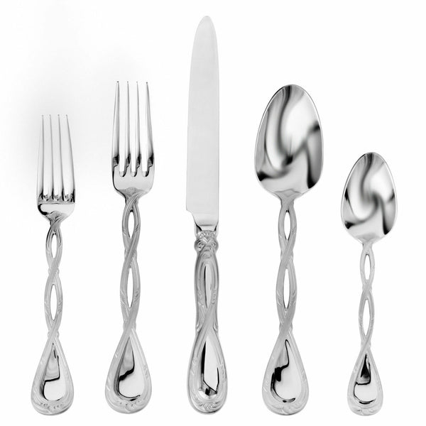 Regale Satin by Ricci Stainless Flatware Tableware Set Service 12 New 65 Pcs