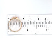 10k Rose Gold Victorian Rose Cut Genuine Natural Diamond Ring (#J5653)