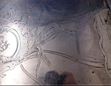 Seligmann Austrian .800 Silver Tea Tray w/ Hand Engraved Flowers Leaves (#6066)