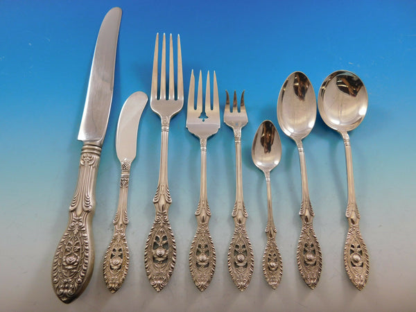 Valenciennes by Manchester Sterling Silver Flatware Set Service 109 pcs Dinner