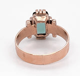 Victorian 10k Rose Gold Ring 1.56ct Genuine Natural Tourmaline Jewelry (#4834)