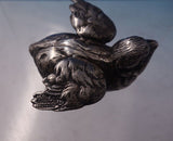 Buccellati Italian Sterling Silver Figurine Bird / Chick Pair 2 ozt. TW (#5073)