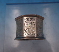 English Victorian Sterling Silver Napkin Ring Eight Sided Engraved c1859 (#6865)