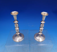 Colonial by B and M Sterling Silver Candlestick Pair #165 6 1/2" Tall (#6973)