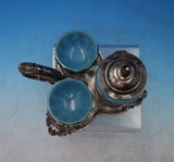 Austrian Sterling Silver Condiment Set Mustard Pot Salt Cellars (#6860-2)