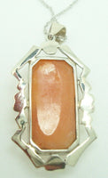 14K Gold Genuine Natural Shell Cameo Pendant with Fancy Border (#C2195)