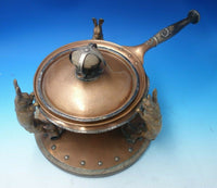 Rabbit by Joseph Heinrichs Mixed Metals and Wood Chafing Dish 10 1/2" Tall #5160