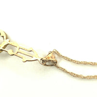 10k Yellow Gold Victorian Diamond Lavaliere Pendant (#J5234)
