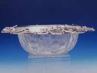Blackberry by Tiffany and Co Sterling Silver Fruit Bowl w/Cut Glass Leaves #3088