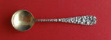 Rose by Stieff Sterling Silver Salt Spoon Gold Washed 2 3/4" Antique