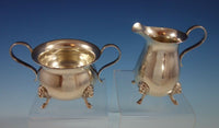 Sterling Silver Sugar and Creamer Set 2pc with 3-D Lion Face / Feet (#2506)
