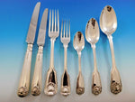 Fiddle Thread & Shell by Various English Makers Sterling Silver Flatware Set Old