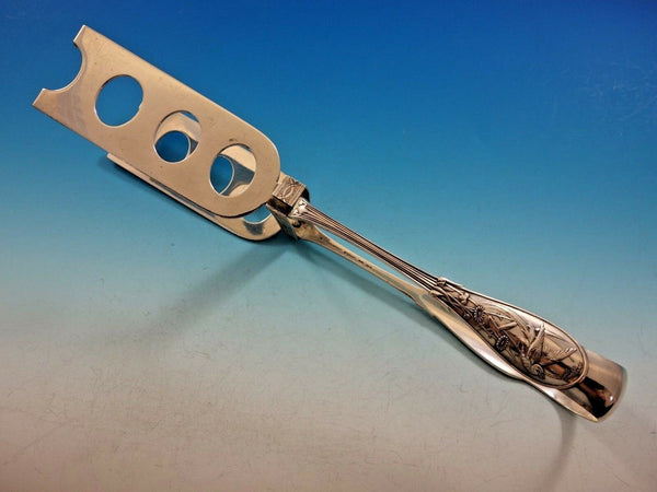 Japanese by Tiffany & Co. Sterling Silver Asparagus Tong Yoked Pierced 10 3/8"