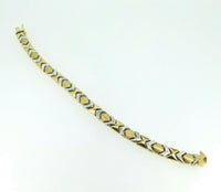 14k Yellow and White Gold Chevron Bracelet (#J5064)