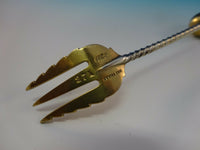 Gorham #271 Sterling Silver Olive Pickle Spear Combination Aesthetic 3D c1888