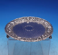 Repousse by Kirk Sterling Silver Card Tray Round w/ Rope Edge 925/1000 (#7001)