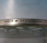 A. Stowell and Co Glass Trivet Plate w/ Sterling Silver Overlay 7" #A93 (#5431)