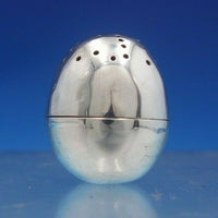 Sheffield 1882 English Sterling Silver Pepper Shaker Egg Shaped 1 3/8" (#6573)