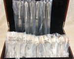 Rose Point by Wallace Sterling Silver Flatware Set Service 32 Pieces Brand New