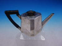 Victorian English Silver Tea Pot with Ebony Wood Handle and Finial (#4270)
