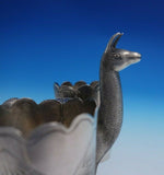 Peruvian .925 Silver Toothpick Holder with Lamas and Etched Volcanos (#4737)