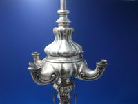 SB Silverplate Hookah / Water Pipe with 4 Chains and Various Implements (#6493)