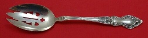 Meadow Rose by Wallace Sterling Silver Pierced Serving Spoon Original  8 1/4"