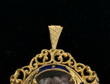 18k Hand Painted Portrait Pin Marie Antoinette (#J5380)
