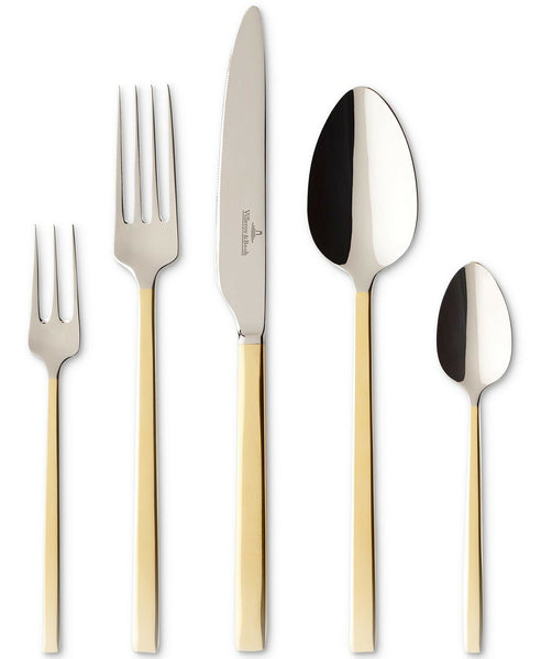 La Classica Gold   Stainless Flatware Set Service 60 Pcs New