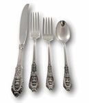 Rose Point by Wallace Sterling Silver Flatware Set For 4 Service 16 Pieces