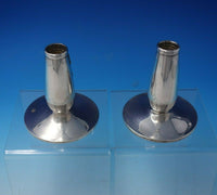 Silver Rhythm by International Sterling Silver Candlestick Pair #N297 (#5001)