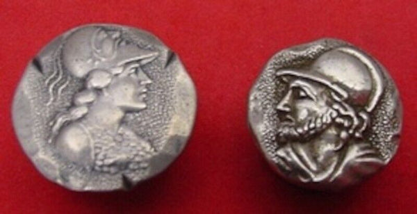 Medallion aka Etruscan aka Homeric by Shiebler Sterling Cuff Links 1/2" Diameter
