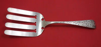 Brite-Cut by T. Wilson Sterling Silver Asparagus Fork with Flowers 10 1/8"