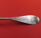 Smith and Chamberlain Coin Silver Cracker Scoop w/Handle Bowl Bright-Cut 8 1/2"