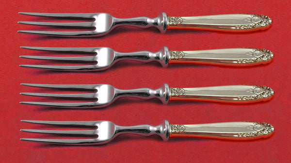 Prelude by International Sterling Silver Fruit Fork Set 4pc Custom Made 6" HH WS