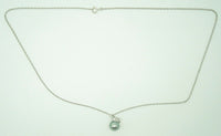 14K 8Mm Freshwater Black Pearl Pendant with Diamonds (#J3029)