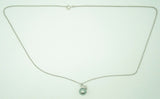 14K 8Mm Freshwater Black Pearl Pendant with Diamonds (#J3029)