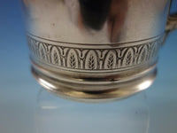Whiting Sterling Silver Baby Child's Cup Mug with Leaf and Star Border #328