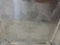 Tane Mexican Sterling Silver Serving Plates Pair Square Hand Engraved (#0146)