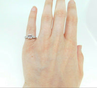 14k White Gold Pale Pink Genuine Natural Morganite and Diamond Ring (#J5045)