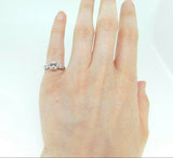 14k White Gold Pale Pink Genuine Natural Morganite and Diamond Ring (#J5045)