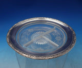 Sterling Silver Relish Tray Round with Etched Glass 8" (#6469)