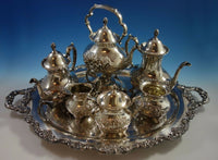 Crest of Windsor by Poole Sterling Silver Tea Set 6pc with Tray (#1805)