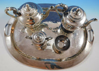 Mexican Sterling Silver Tea Set 4pc with Tray (#2246)