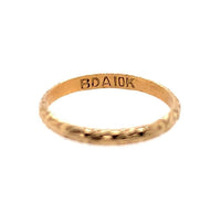10k Yellow Gold Baby Ring w/ Bow Design Tiny (Size Less Than 0) Jewelry (#J5725)