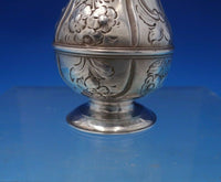 English Georgian Sterling Silver Muffineer with Chased Flowers c.1743 (#6461)