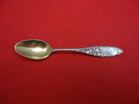 Tiffany & Co. Sterling Silver Demitasse Spoon Goldwashed with Ivy 4"