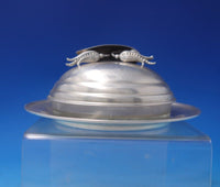 Peapod by Carl Poul Petersen Sterling Silver Butter Dish Round Glass Liner #7299