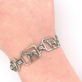 Vintage Sterling Saddled Horse Bracelet (#J5482)